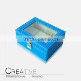 PU Leather 3 Slots Gloss Top Watch Storage Box