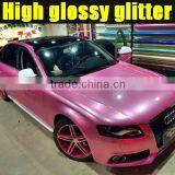 High Glossy Pink Glitter Vinyl 1.52*20m thumbnail-1