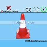 2013 RSG on sale PVC reflective warning stripes cone with Rubber Base