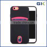 [GGIT] Wholesale Card Set Wallet Back Cover For IPhone 6 TPU+PC Phone Case thumbnail-1