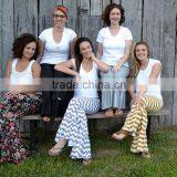 Newest Ladies Cotton Ruffle Pants Women Loose Knit Pants thumbnail-3