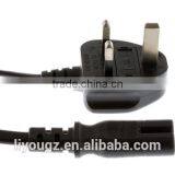 AC Power Cord, U.K. Plug BS 1363 to C7, 1 Meters thumbnail-2