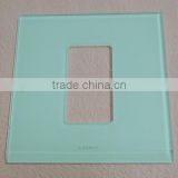 Beveled tempered wall switch glass plate