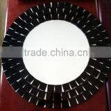 Decorative Masaic Wall Mirror, Round Black Spell Mirror, Funky Bathroom Mirror thumbnail-1