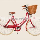 City Bike woman 26" road bicycles with basket and light women city bicycle KB-CB-M16010