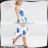 OEM Manufacturer Summer Elegant Full Midi Dress In Bright Floral Print thumbnail-1
