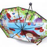 43Arc Kids Three Section Cartoon Umbrella Supplier/Animal Umbrella thumbnail-2