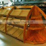AL-SM055 Supermarket Vegetable/ Fruit /cake Wood Display Shelves Hot Sale Supplier's Choice thumbnail-2