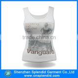 Bullk wholesale cheap plain white cotton women singlet