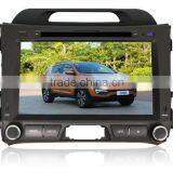 8inch double din car gps navigation for KIA Sportage R dvd gps player DH8003