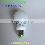 1W Low Power Colorful Changed LED Bulb Indoor Lighting