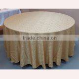 Gold Round Jacqurd Table Cloth/table Linen thumbnail-1