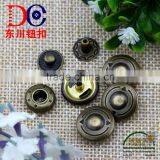 Fashion Antique Brass Plating Metal Button Four Parts Snap Button for Coat