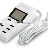 Newest portable 8 Ports USB Home Wall Travel Charger With Lcd Display US Plug AC Power Adapter