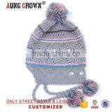 Custom Made Acrylic Knitted Pom-pom Beanie Hat thumbnail-2