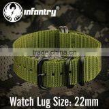 Infantry Luxury Zulu 22mm Army Green Nylon Watch Bands thumbnail-2