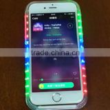 color changing LED phone case with led light & buit-in battery light selfie phone case