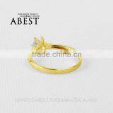 10K Gold Yellow Solitaire Rings Sona Nscd Simulated Diamond Ring Jewelry Ring New Wedding Engagement Rings For Women Gift thumbnail-4