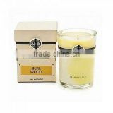 beautiful scents soy wax candle in clear glass