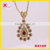 red crystal necklace state charm pendant necklace