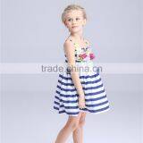 2016 New Arrival Flower Stripe Girls Frock Patterns thumbnail-4