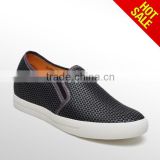 KPU/cow leather /elastic fabric casual shoes