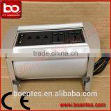 Tabletop Manual Rotating Power Socket With Universal Outlets and Network/HDMI/USB/VGA thumbnail-3