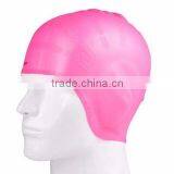 Professional Customized Colorful Waterproof Protect Ear and Long Hair Silicone Swimming Cap