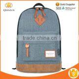 Classic Wash Denim School Travel Bag Jeans Backpack thumbnail-1