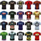 Marvel Comics Superhero Clothing Cycling Running Training Short Sleeve T-Shirts thumbnail-3