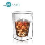 300ml High Borosilicate Double Wall Glass Coffee/tea/beer/water Cups N6168 thumbnail-1
