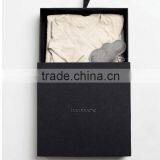 Black Gift Box With Ribbon Closure/Luxury Gold Stamping Logo thumbnail-3