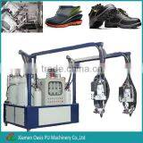 Double Density Colorful Polyurethane Safety Shoes Injection Machine With Two Injector Head