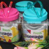 Square Plastic Fresh Food Storage Container 1.2L for Pasta, Coffee, Tea, Crackers and Candy thumbnail-3