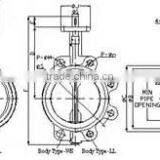 OEM Wafter Teflon Lined Butterfly Valve,powder Coating thumbnail-3