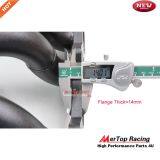 Mertop 3mm Thick Black Coated T4 DivideToyot* Supra 93-98 2JZ-GTE 2JZ Twin Turbo Turbo Manifold +46mm Wastegate thumbnail-5