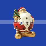 Decorative Christmas Ornament Santa Claus Style Candle Holder