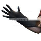 High Quality Powder Free Black Disposable Coated Nitrile Glove thumbnail-3