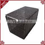 Wholesales Washable PE Rattan Plastic Folding Basket for Supermarket Fruit Vegetable Storage thumbnail-3