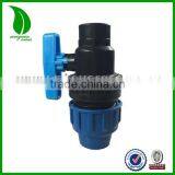 PP COMPRESSION FEMALE SINGLE UNION BALL VALVE FOR HDPE PIPE thumbnail-1