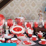 New Design Joyous Red Flower Painting Ceramic Dinnerware Set thumbnail-1
