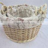 Handmade Wicker Storage Basket Woven Shallow Storage Basket thumbnail-4