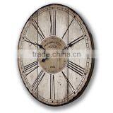 Oval Shape Wooden Wall Clock MDF Wall Clock Vintage Wall Clock Wholesale