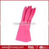 6 Pcs Stainless Steel Steak Knife Set With Knife Block thumbnail-2