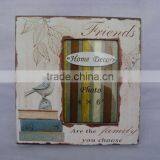 Beautiful Paper Printing Wooden Photo Frame 4x6'' Opening With Birds and Flower Desgin thumbnail-2