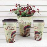 Hot Sale S/3 Christmas Metal Planter, Outdoor Metal Planters,skull Pot Planter thumbnail-1