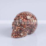 Ceramic Leopard-print Skull Shape Coin Bank