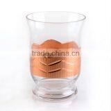 High Quality Glass Hurricane and Glass Candle Holder With Cooper thumbnail-3