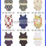 Summer New Fashion Children 2Pcs Cotton Bloomer Set Flower Cheap Baby Girls 2 Pcs Outfits thumbnail-6