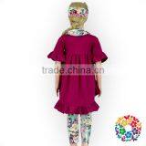 Soft Cotton Kids Girls Shirts Front Shorts Back Long Asymmetrical Unique Baby Girl Names Girls Ruffle Shirts thumbnail-6